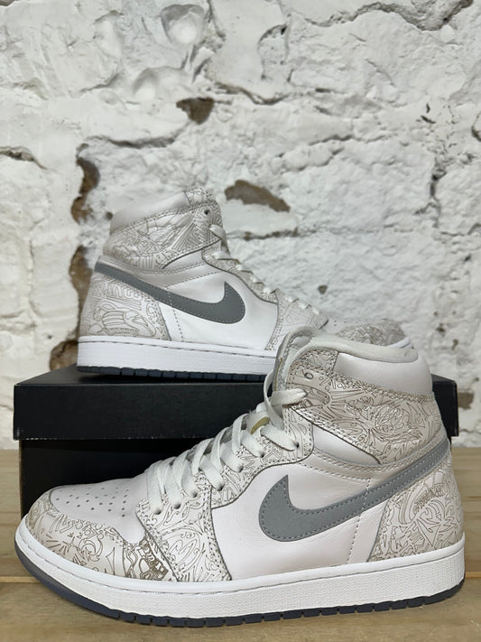 Air Jordan 1 High Laser White Sz 10.5