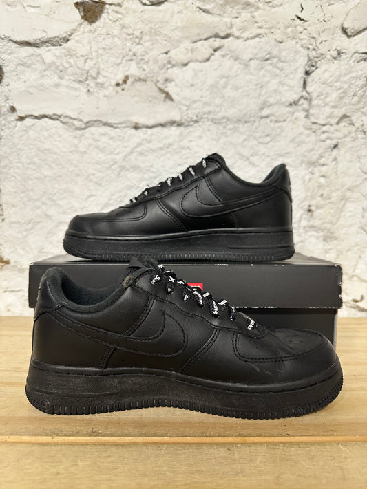 Nike Air Force 1 Low Supreme Black Sz 4.5