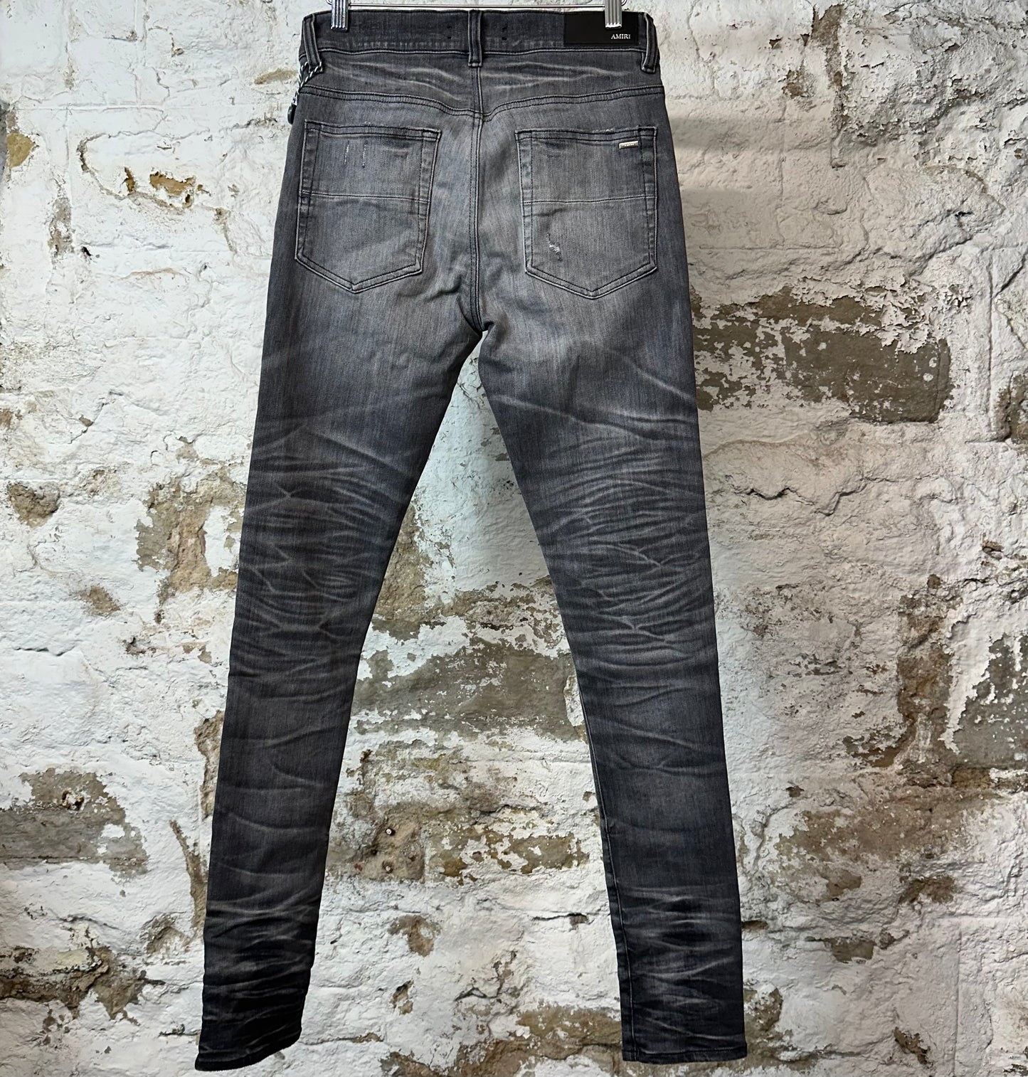 Amiri MX1 Red Suede Grey Denim Jeans Sz 29 DS