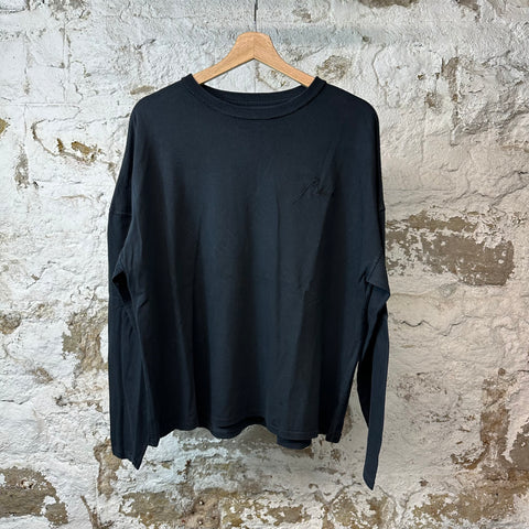 Rhude Cursive Spell L/s Black Sz S