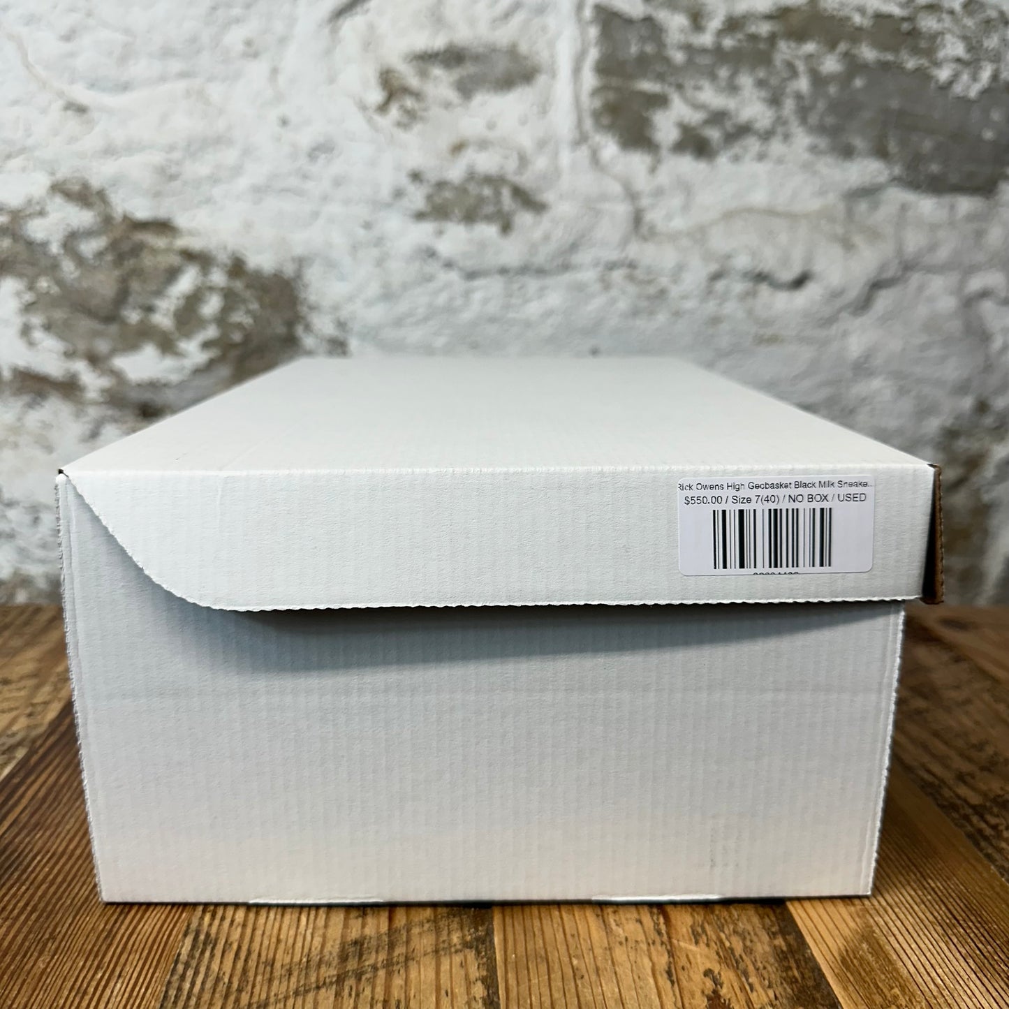 Rick Owens High Geobasket Black Milk Sneaker Sz 7 (40)