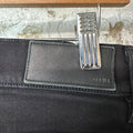 Amiri MX1 Black Leather Thrasher Black Denim Jeans Sz 29
