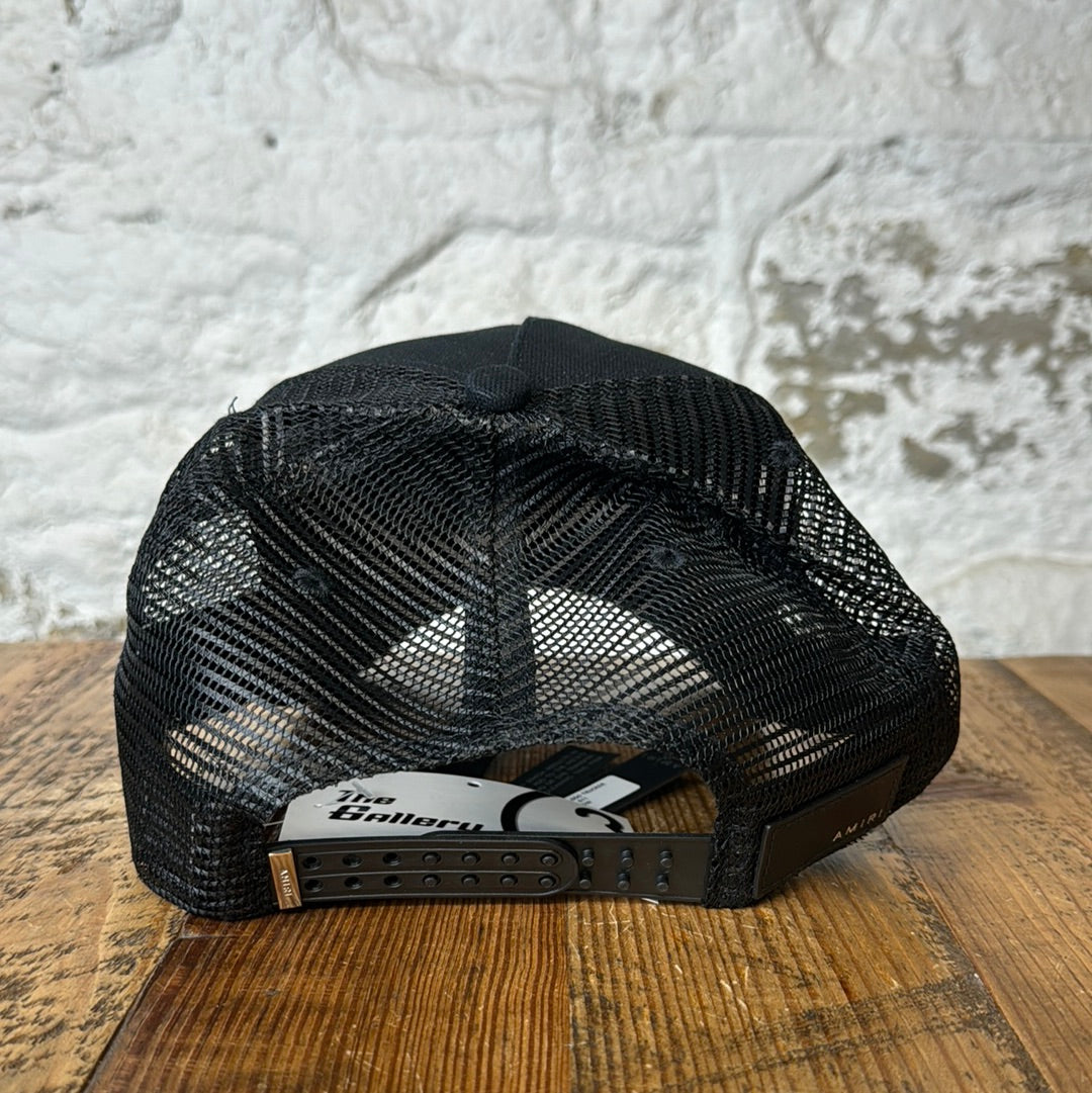 Amiri Yellow Spell Black Trucker Hat DS