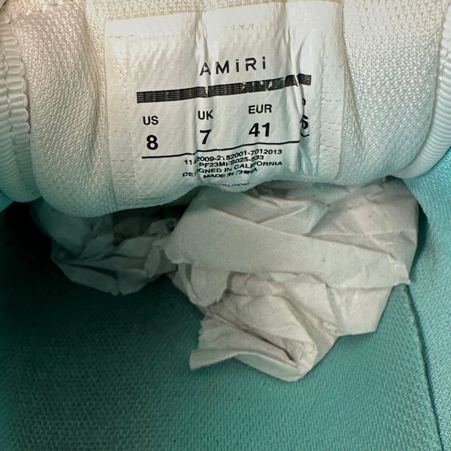 Amiri Slate Blue Skeleton Blue White Sneaker Sz 8 (41)