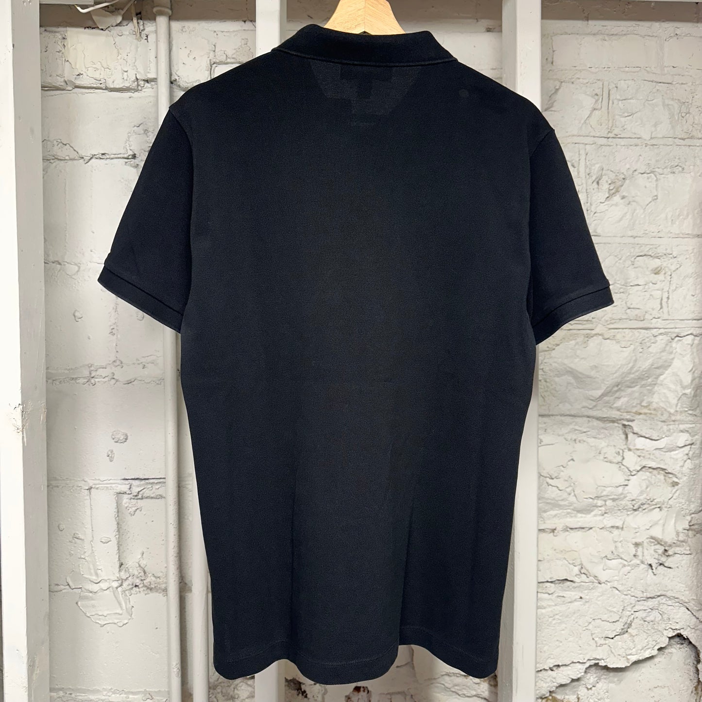 Burberry Small Red Logo Black Polo Shirt Sz L