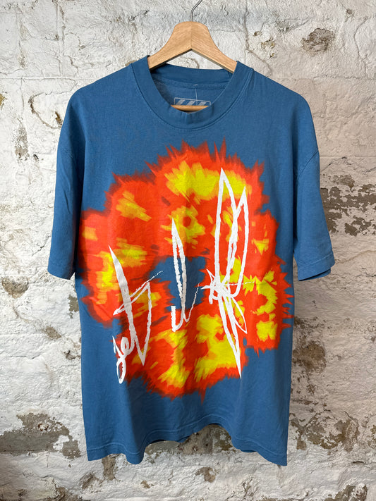 Denim Tears Offset Flames Blue T-shirt Sz M