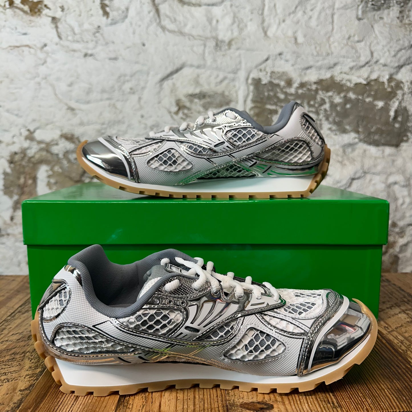 Bottega Veneta Silver White Orbit Sneaker DS