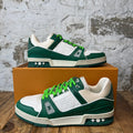 Louis Vuitton Green White Trainer Sneaker Sz 10.5 (9LV)