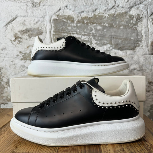 Alexander McQueen White Studded Tab Black White Sneaker Sz 10 (43)