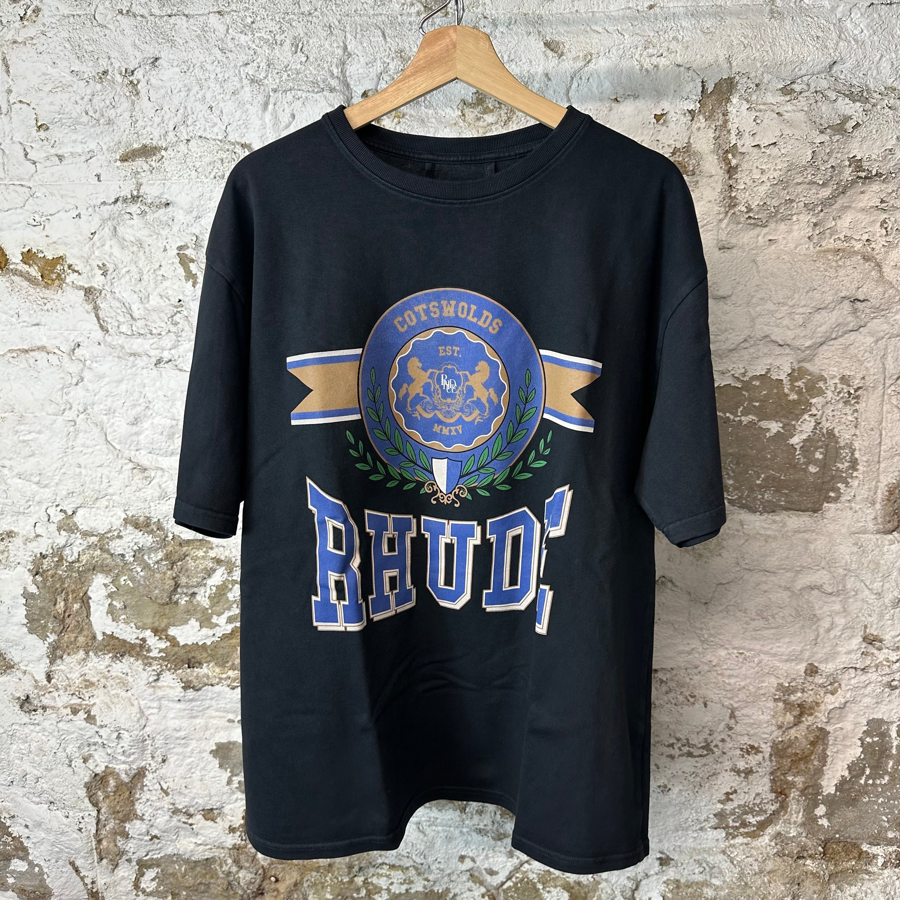 Rhude Cotswolds Black T-Shirt Sz L