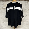 Palm Angels White Black Oversized T-shirt Sz S