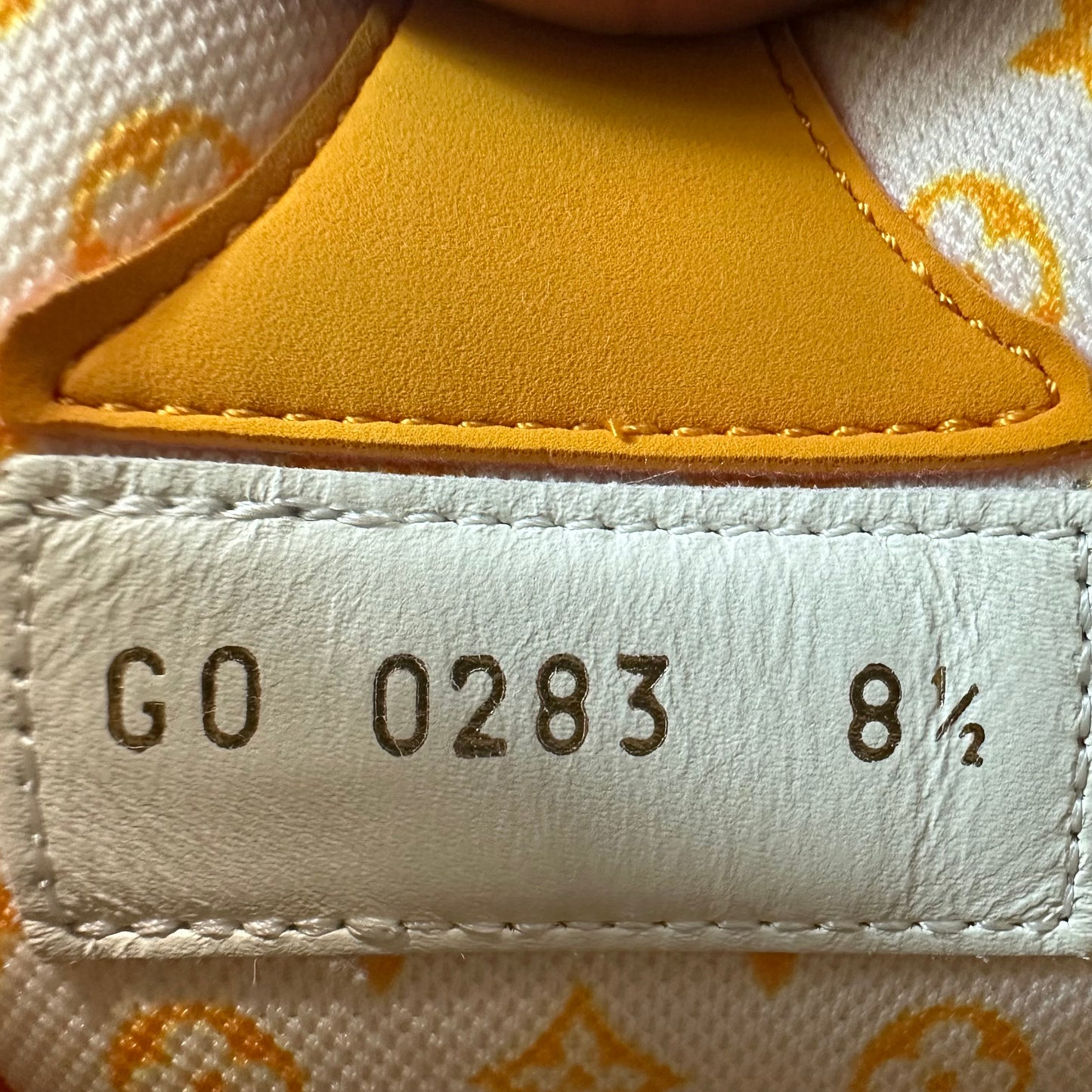 Louis Vuitton Orange Cream Skate Sneaker Sz 10 (8.5LV) No Box