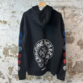 Chrome Hearts Multicolor Horseshoe Black Zip Up Hoodie Sz L