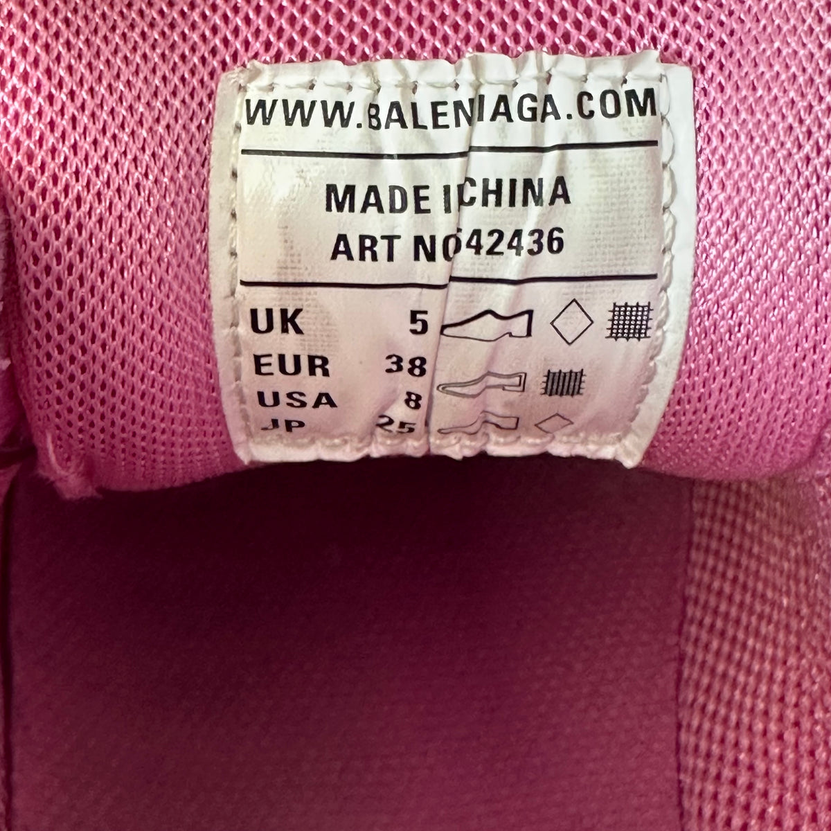 Balenciaga Track Runner Triple Pink Sneaker Sz 6 (38)