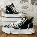 Maison Mihara High Black White Distressed Sneaker Sz 9 (42)