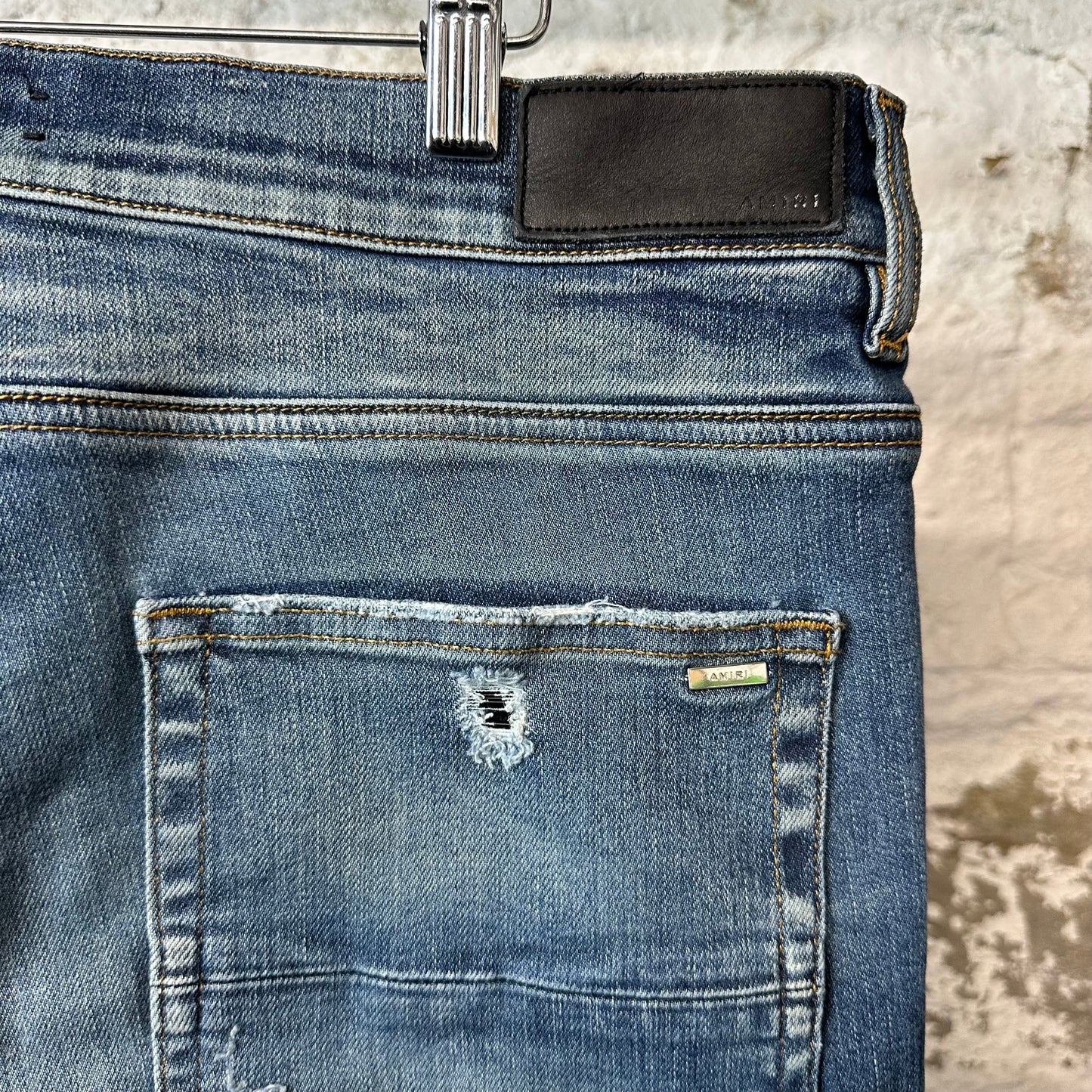 Amiri Plain Dark Blue Denim Jeans Sz 38