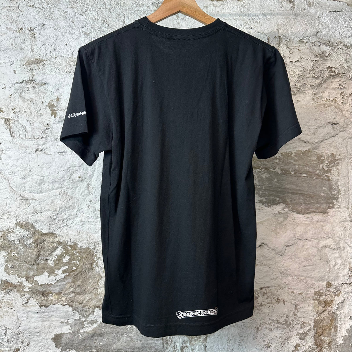 Chrome Hearts Neck Spell Black T-Shirt Sz S