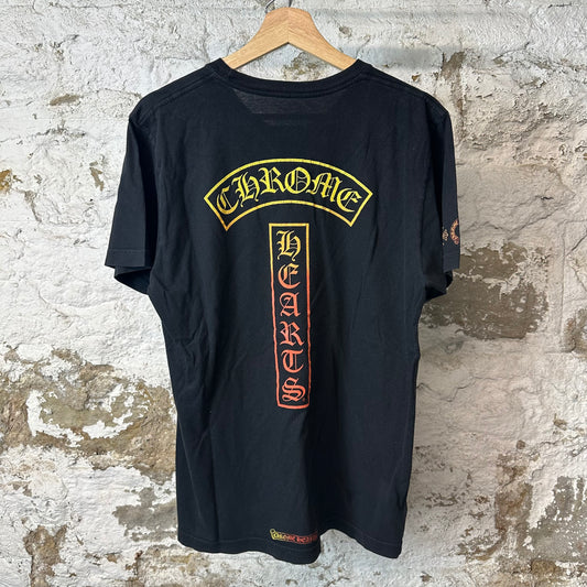Chrome Hearts Gradient T Logo Black T-Shirt Sz M
