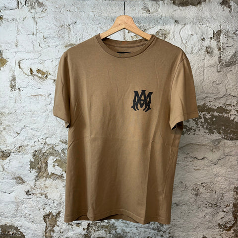 Amiri Black AM T-shirt Tan Sz S
