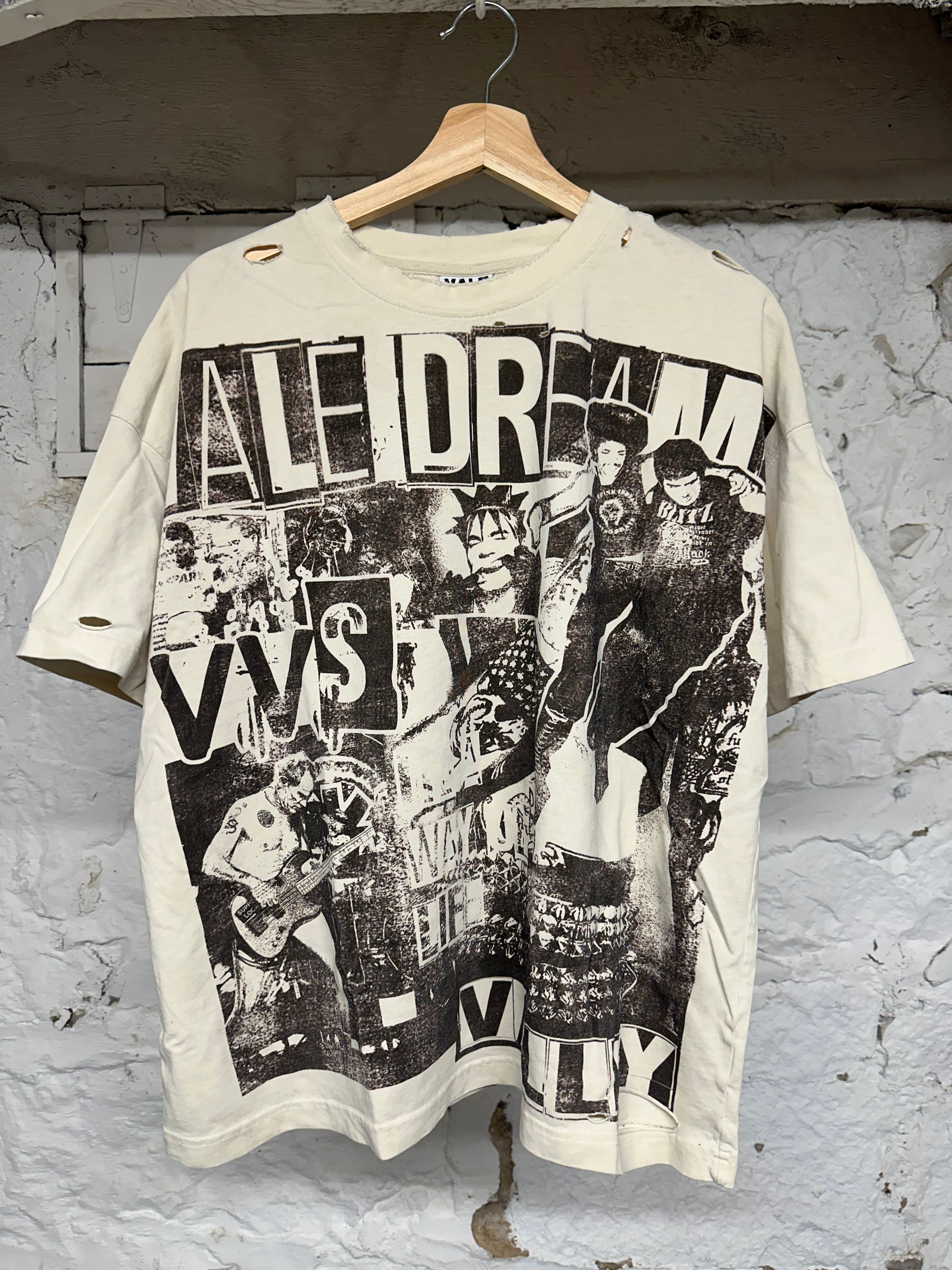 Vale Moshpit Cream T-Shirt Sz L
