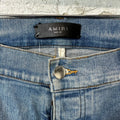 Amiri MX1 Pink Crystal Patch Blue Denim Jeans Sz 38