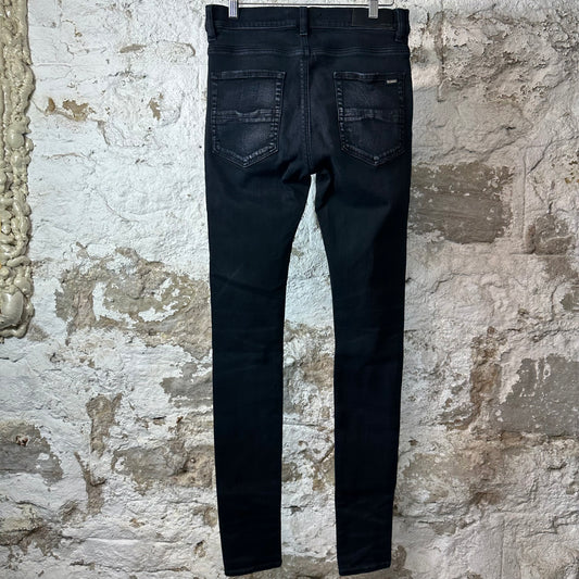 Amiri MX1 Green Paisley Black Denim Jeans Sz 30