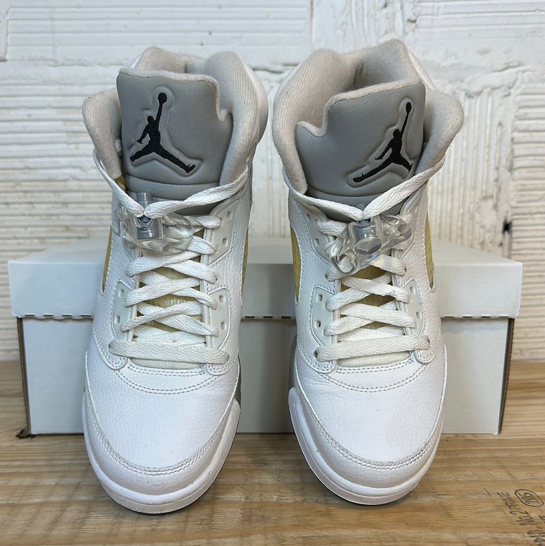 Air Jordan 5 White Metallic Sz 6.5Y