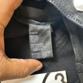 Amiri MX1 Black Leather Black Waxed Denim Jeans Sz 34