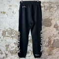 Chrome Hearts Horseshoe Logo Cross Monogram Black Sweatpants Sz S