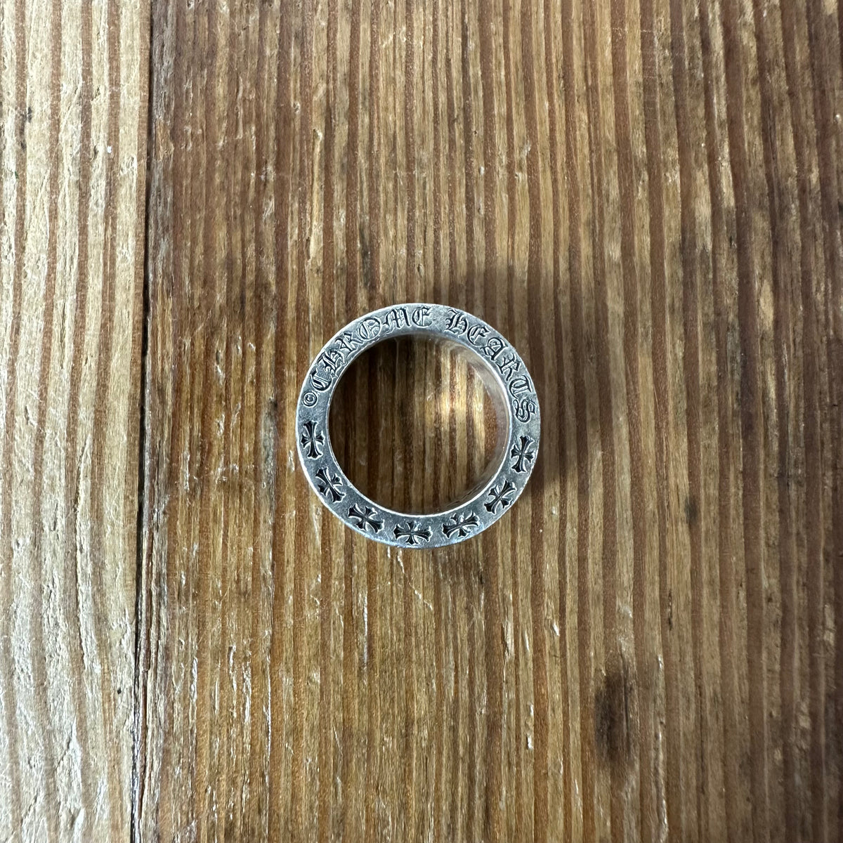Chrome Hearts F*** You 6MM Silver Spacer Ring Sz 4