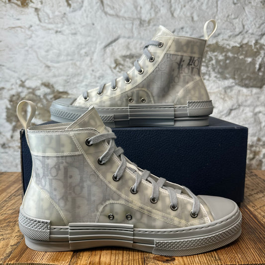 Dior B23 High Grey Oblique Grey Sneaker Sz 8 (41)