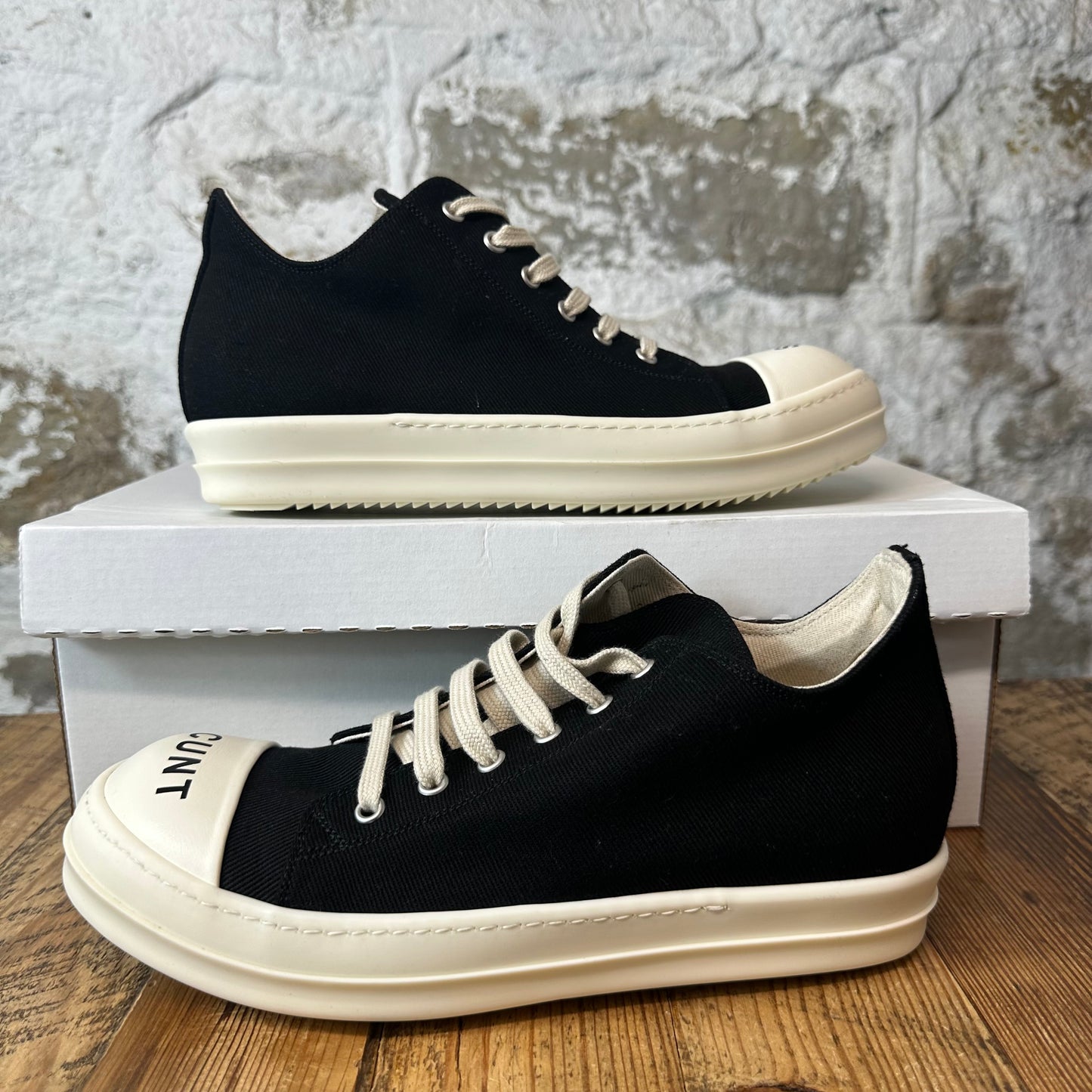 Rick Owens So Cunt Black Milk Sneaker Sz 7 (40)