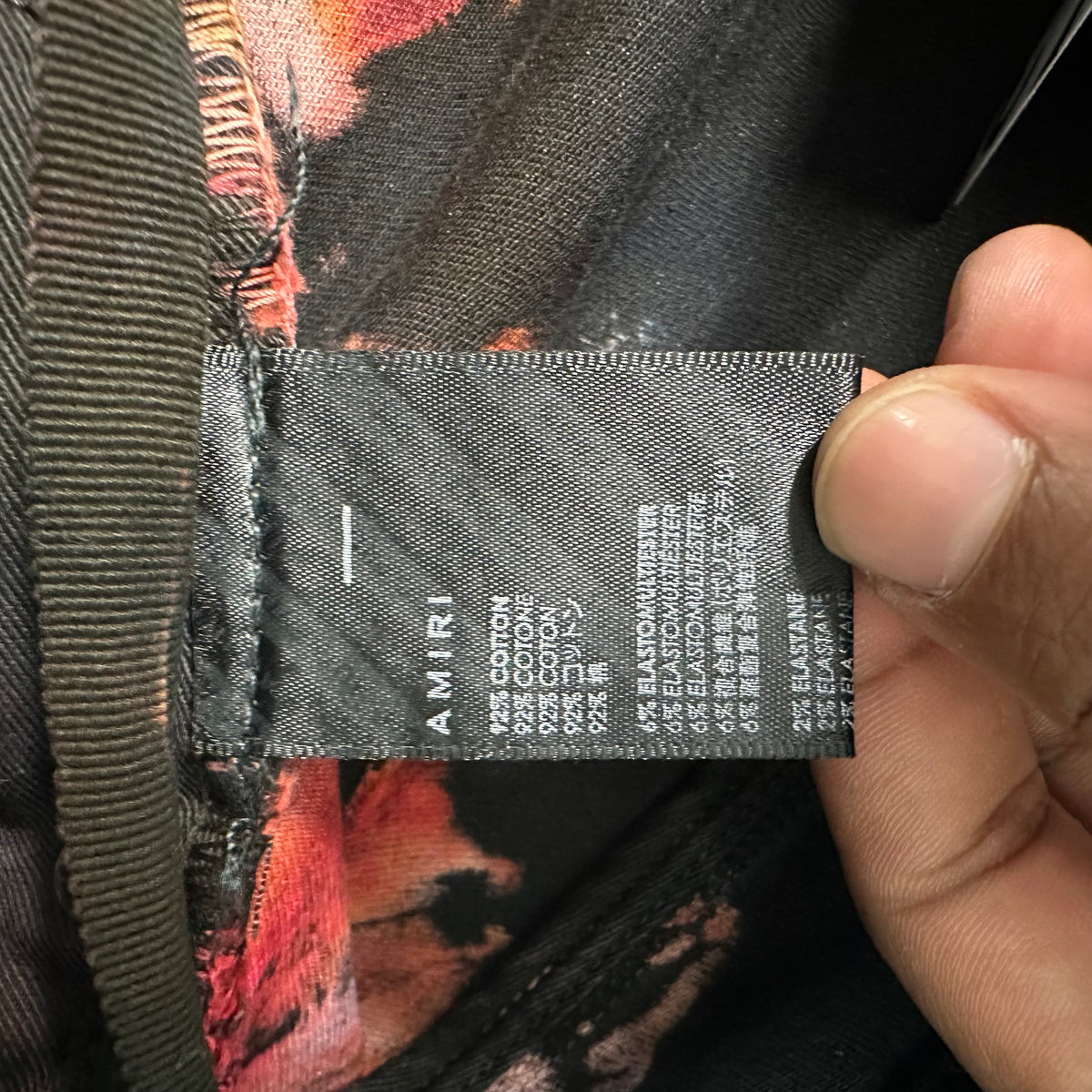 Amiri Tie Dye Splash Black Denim Jeans Sz 38