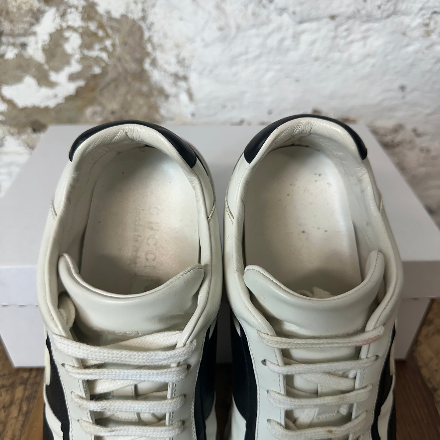 Gucci INterlocking GG Black White Sneaker Sz 8