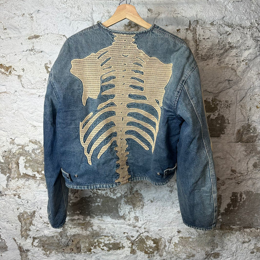 Kapital Bone Motorcross Cropped Denim Jacket Sz XXL (5)