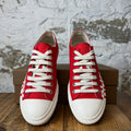 Burberry Red White Spellout Larkhall Sneaker Sz 8 (41)