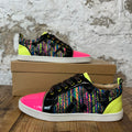 Christian Louboutin Multicolor Pink Yellow Sneaker Sz 5 (37)