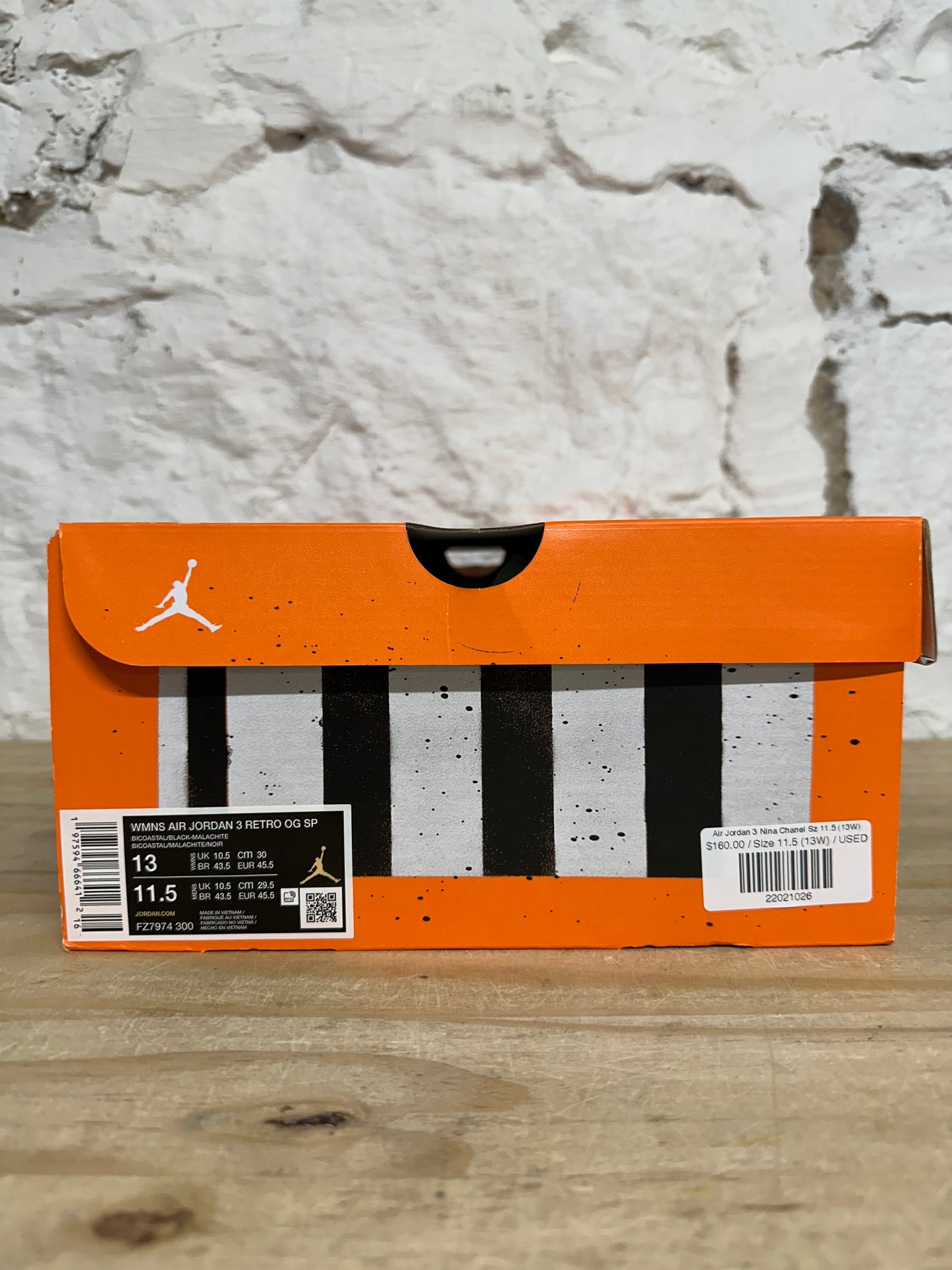 Air Jordan 3 Nina Chanel Sz 11.5 (13W)