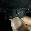 Amiri MX1 Black Leather Black Denim Jeans Sz 29