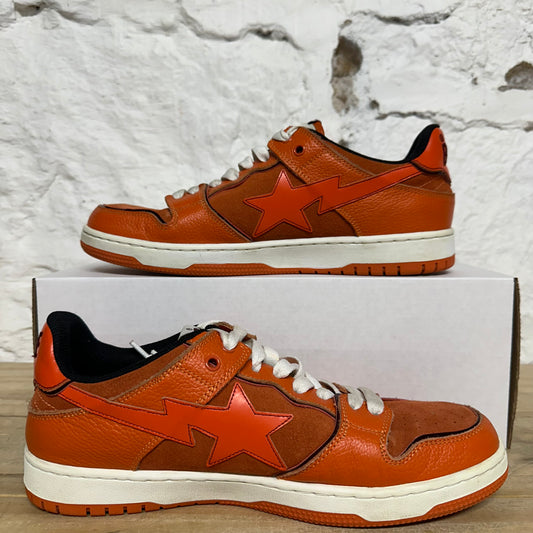 A Bathing Ape Bape Sk8 Sta Orang White Sz 10