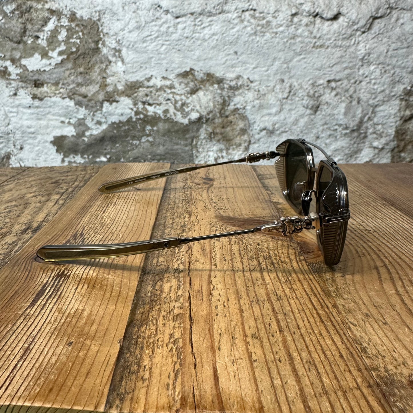 Chrome Hearts Hotation Transluscent Black Silver Sunglasses