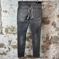 Amiri Army Stencil Grey Denim Jeans Sz 33