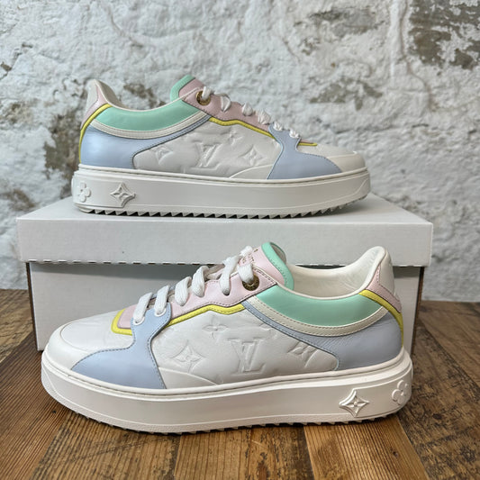 Louis Vuitton Pastel Time Out Sneaker White Sz 8 (40LV) No Box