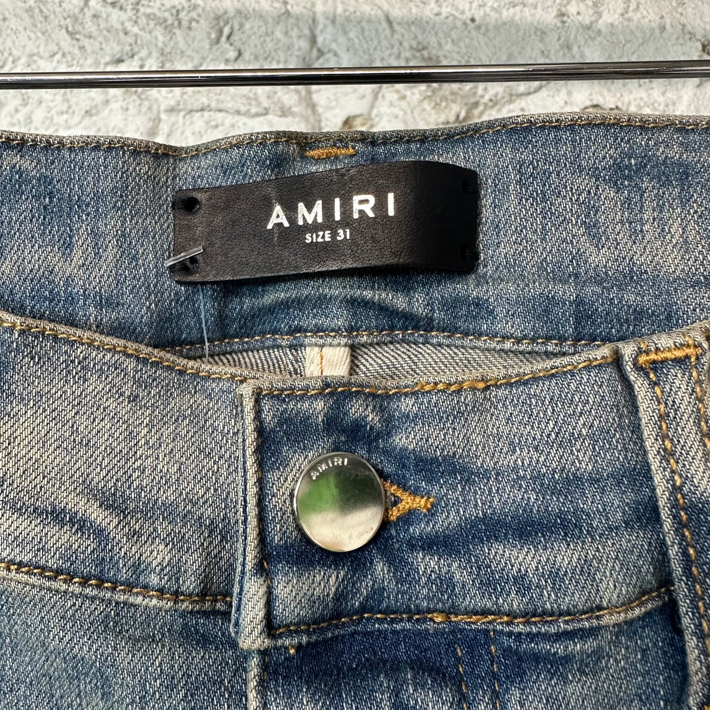 Amiri Distressed Clay Indigo Denim Jeans