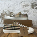 Burberry Spellout Plaid White Larkhall Sneaker Sz 10.5 (43.5)