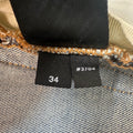 Amiri Distressed Side Spell Blue Denim Jeans Sz 34