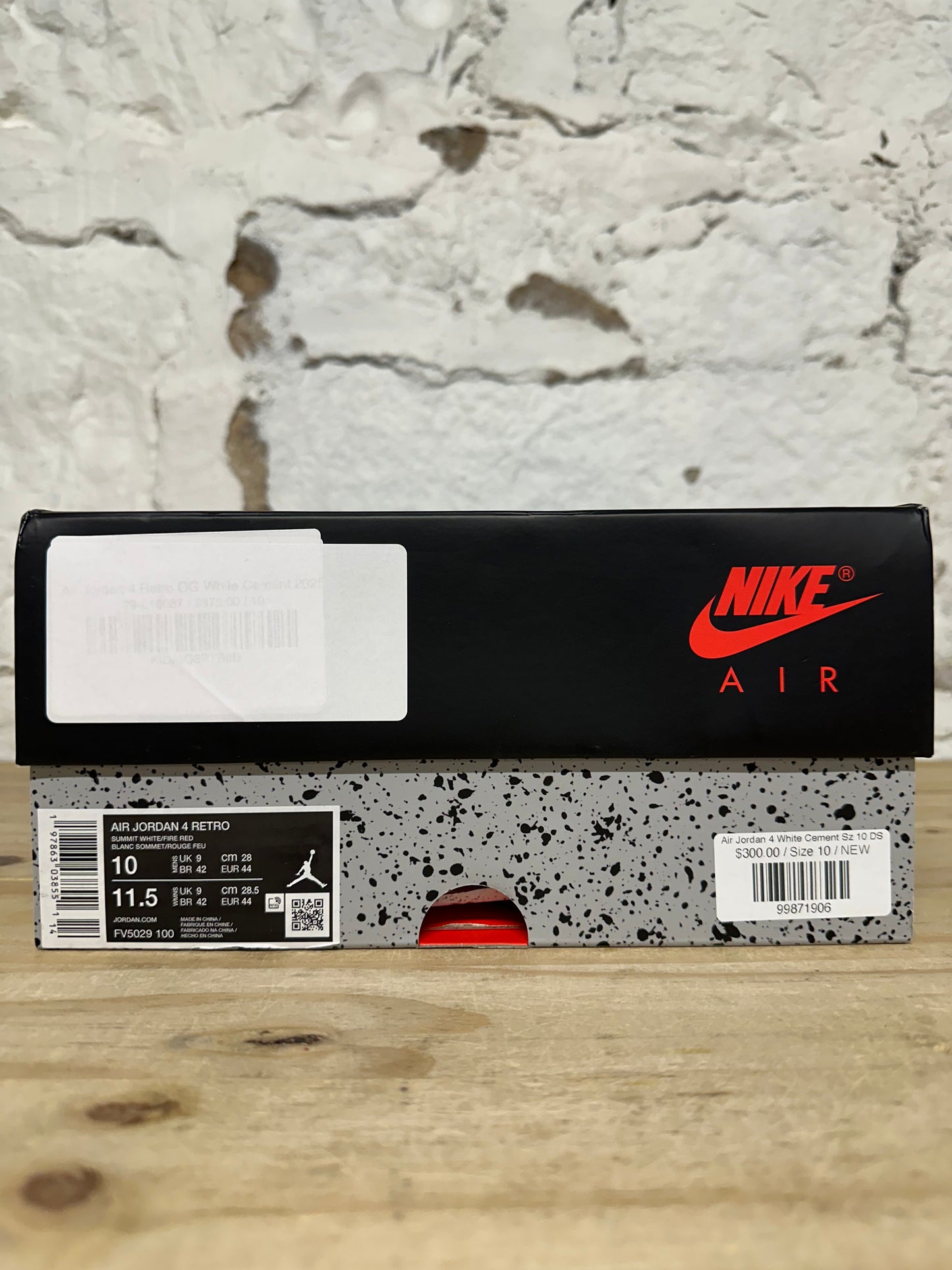 Air Jordan 4 White Cement Sz 10 DS