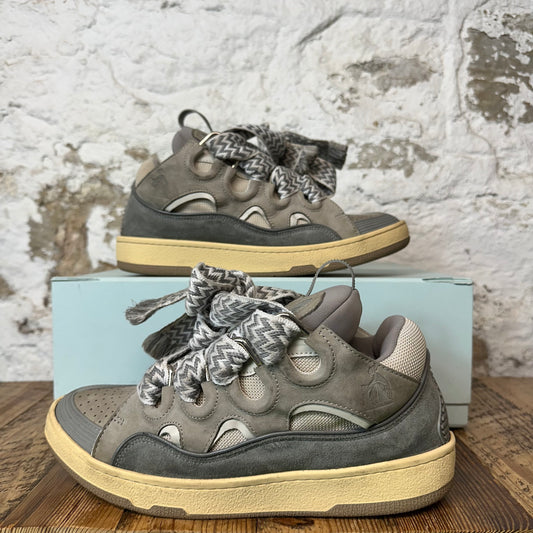 Lanvin Curb White Gray Cream Sneaker Sz 9 (42)