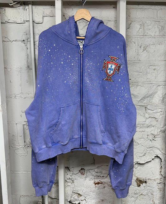 Vale Cluster Blue Zip Up Hoodie Sz XXL