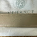 Versace Gold Buckle Fabric Jacquard Belt Sz (100)